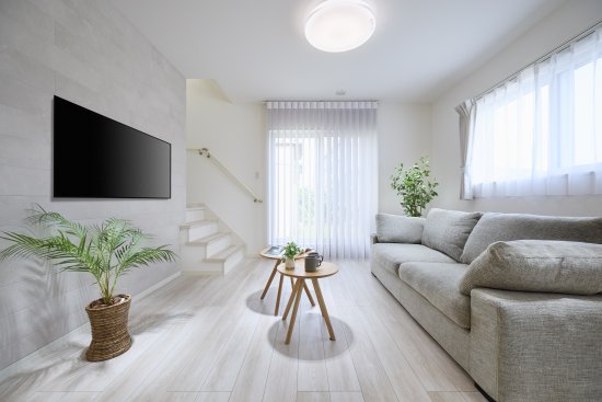 家族の笑顔がつながるLDKのある箱形の家